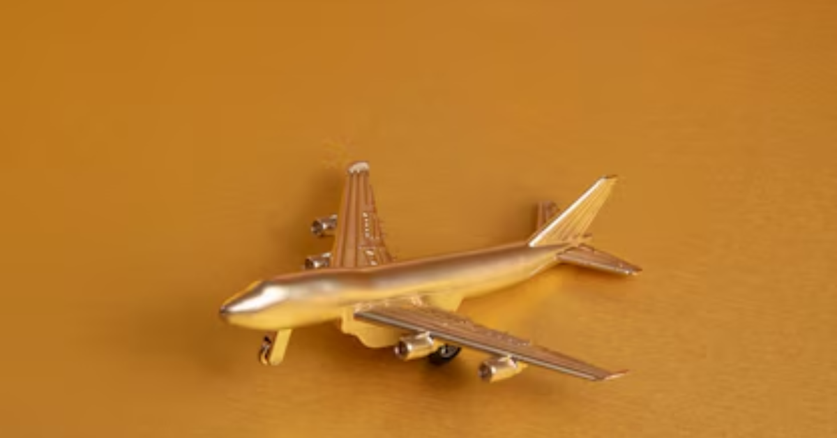 gold airplane